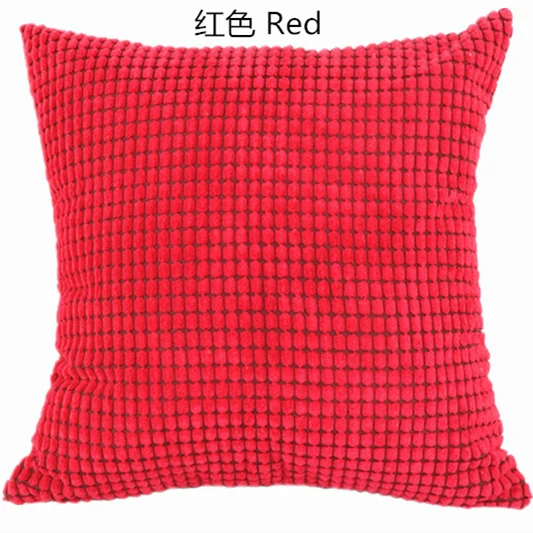 Big plaid Red Nordic подушка в клетку для стула крышка мягкая полосатая бархатная Цвет однотонные диванные подушки, чехол для дивана домашний Декор автомобиля изготовленный на заказ 30/35/40/45/50/60 см - Цвет: Big plaid Red