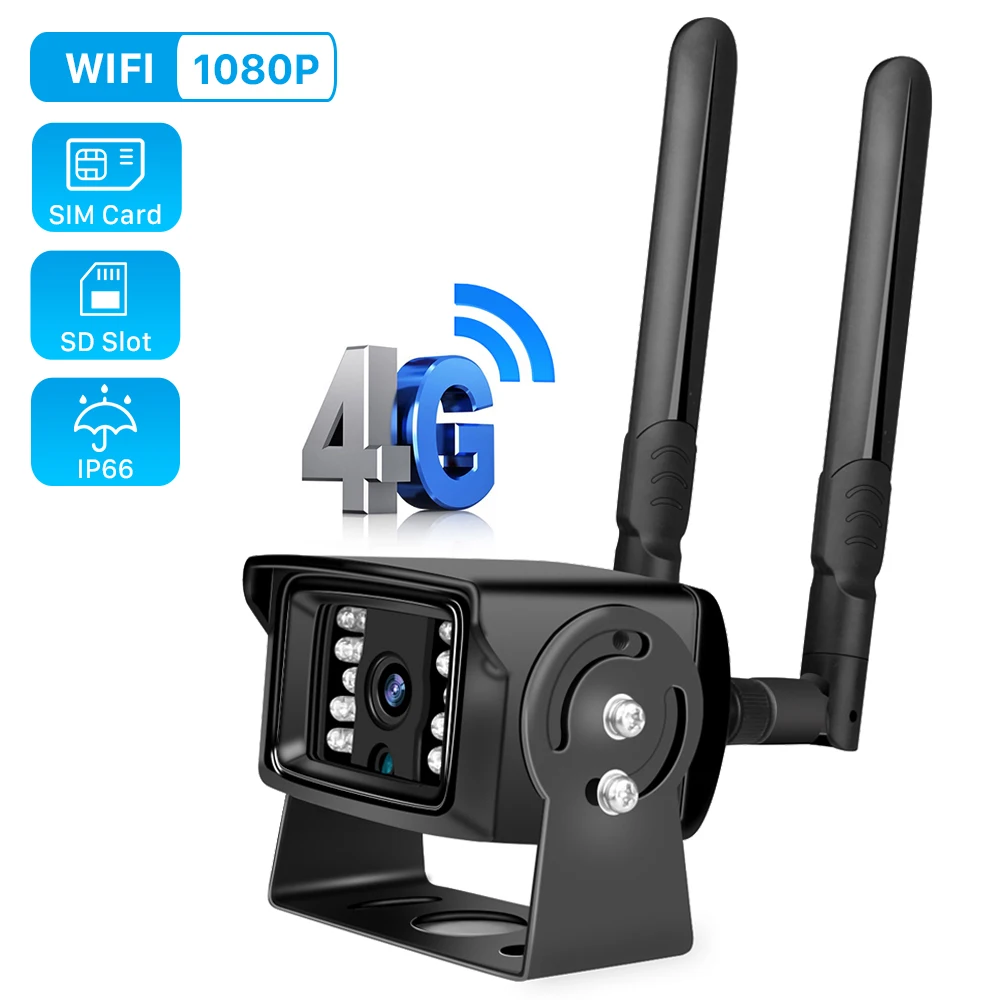 

ANBIUX Full HD 1080P 4G SIM Card Wifi IP Camera Waterproof 2MP Metal Case Mini CCTV Security Cameras Outdoor 128G SD Card Slot