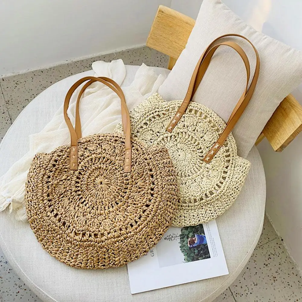 

Women Shoulder Bag Fashion Straw Bag Handbag For Outdoor Shopping Travel Woven Bohemia Shoulder Bag New Fashion