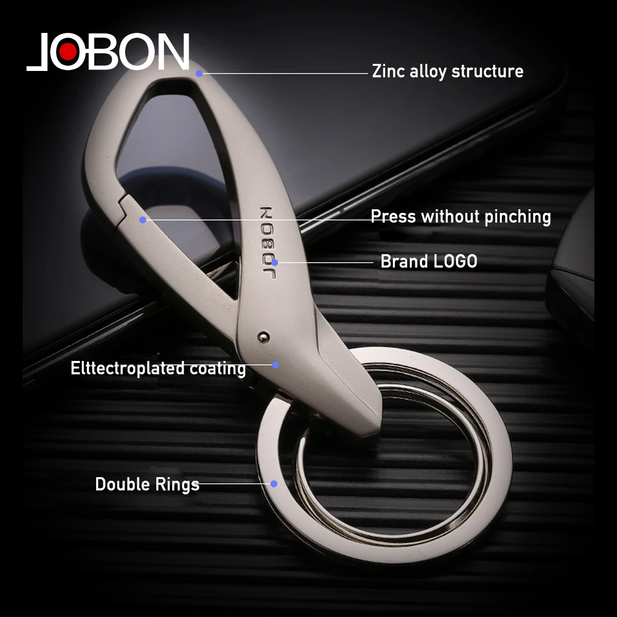 

Jobon Car Keychain for Men Couple Metal Key Rings