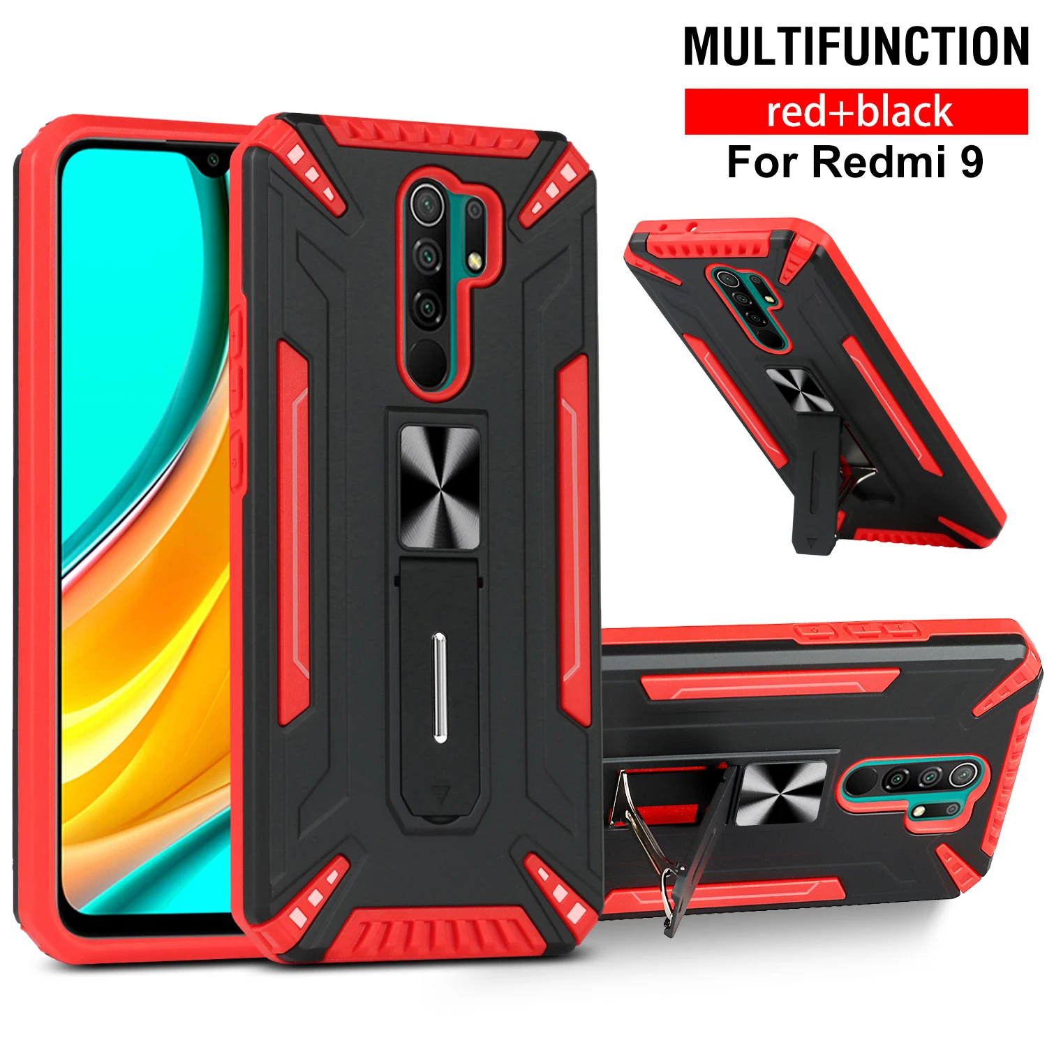 

Phone Case For Xiaomi Poco F3 M3 Redmi K40 Note 7 8 10X 8A 9C 9A 9I 9 9T Pro Plus Prime Power 4G 5G Stand Armor Anti Fall Cover