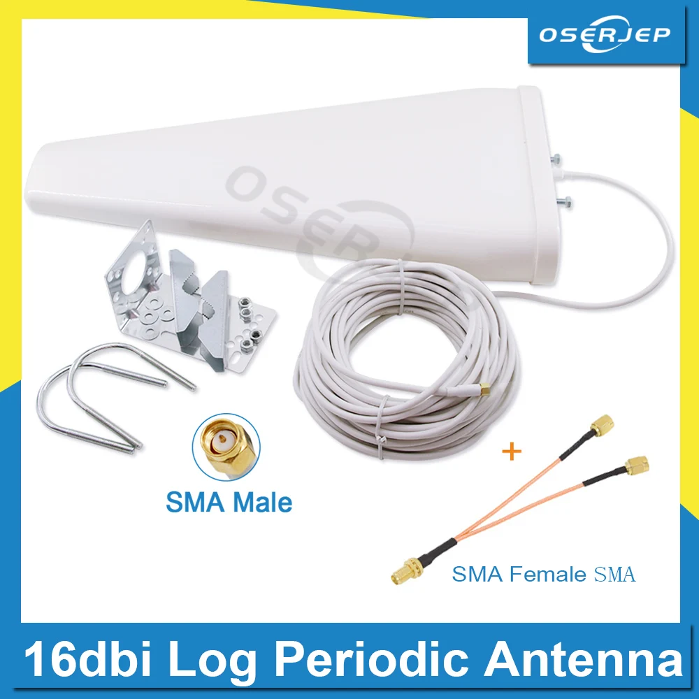 4g антенна 3G 4G LTE внешняя 16 дБи бревен SMA штекер 15 м + гнездо в 2XTS9/2XSMA/2XCRC9 для модема |