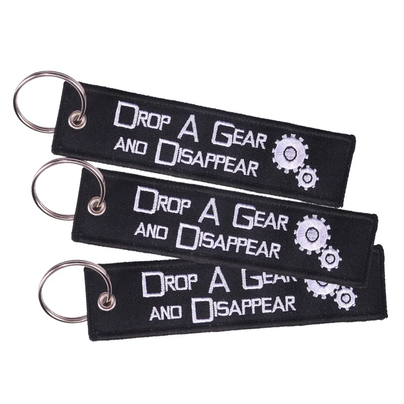 

Custom Fashion Text Key Chain With Embroidery For Motorcycle Luggage Tag