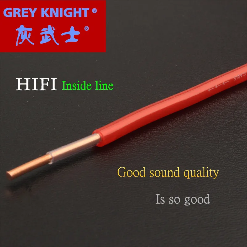 GREY KNIGHT 4mm² PTFE Power Cord Internal Bulk Cable Single Copper Wire High Temperature Resistant OCC red/yellow/black | Электроника