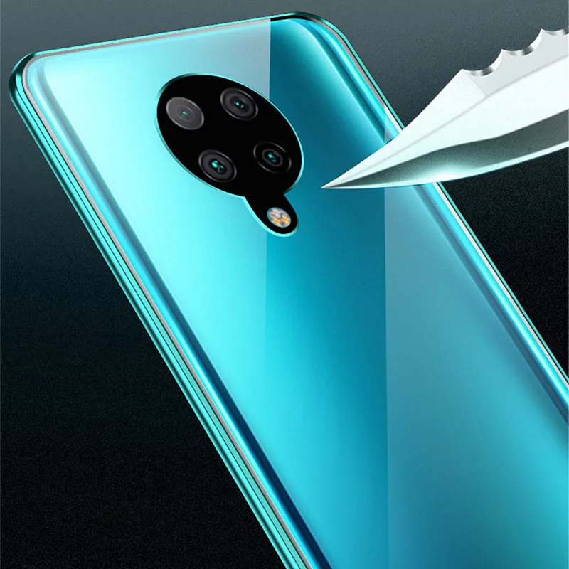 

POCO X3 NFC 2020 Magnetic Metal Case For Xiaomi Pocophone Poco F2 Pro Double Tempered Glass Camera Protector Case POCO X3 NFC