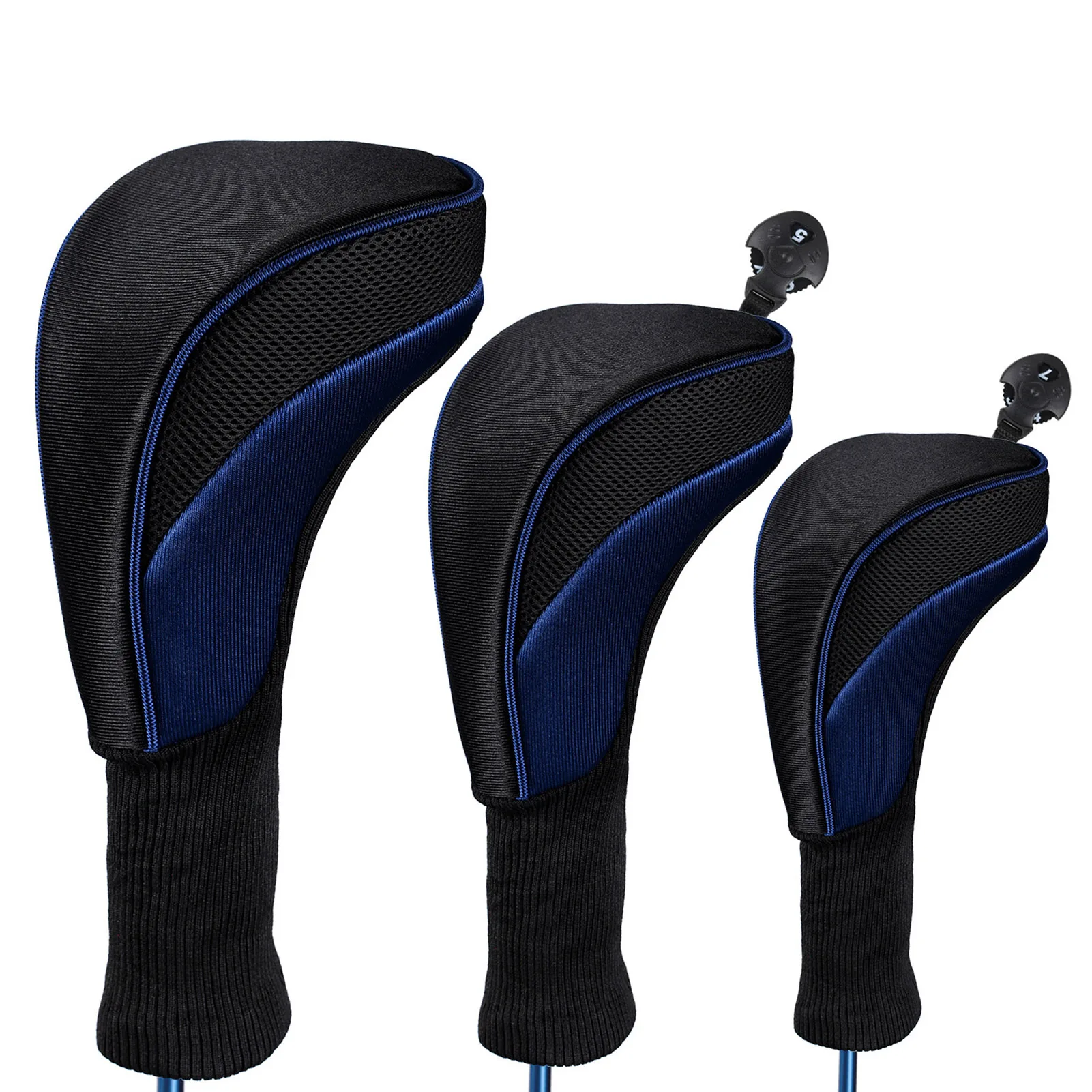 

3pcs Protector Golf Head Covers Driver Fairway Golf Wood Cover Headcovers Golf Clubs Accessorie