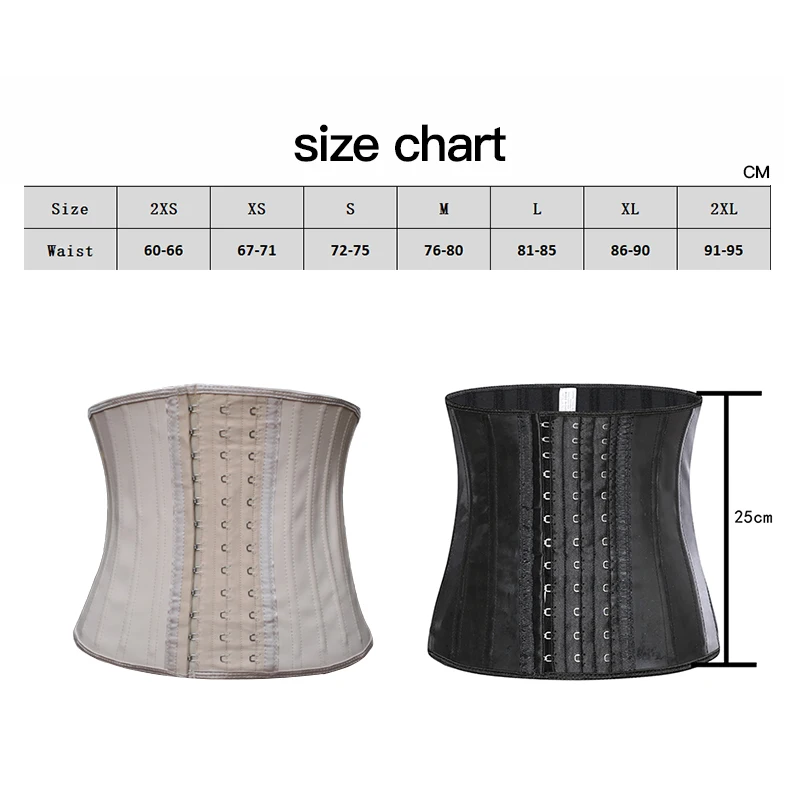 

Latex Waist Trainer 25 Steel Bone Body Shaper Women Binders and Shapers Corset Modeling Strap Underwear Girdles Slimming Belt