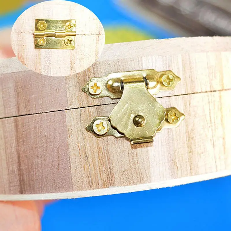 Новинка 2021 Круглый Деревянный чехол для колец серег безделушка шкатулка