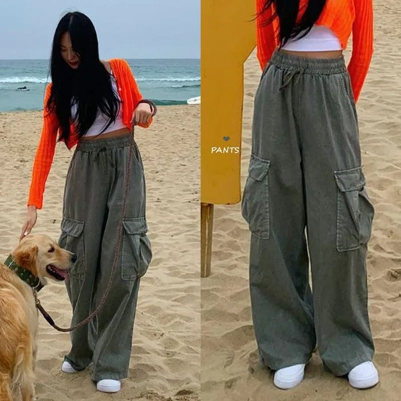 Осенний корейский однотонный комбинезон для девочек в стиле ретро женские