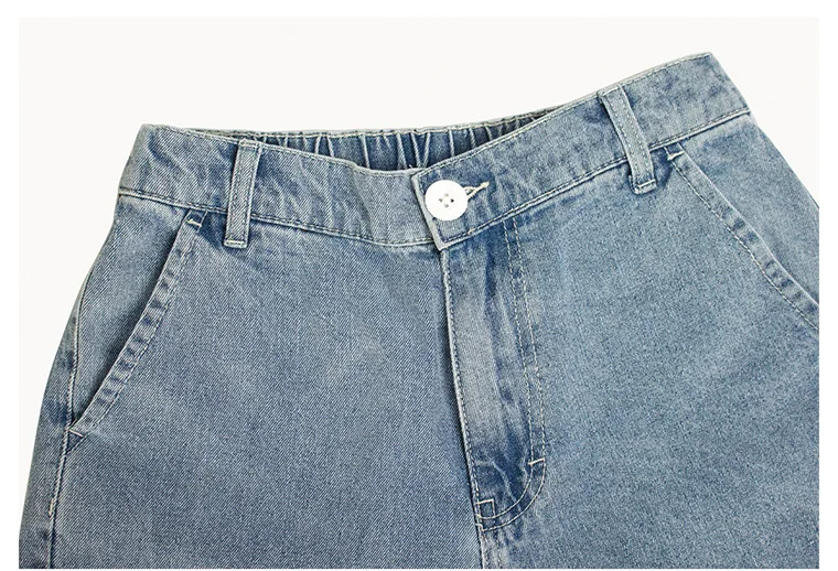 Джинсы LOGAMI женские с завышенной талией и боковыми карманами брюки-султанки из