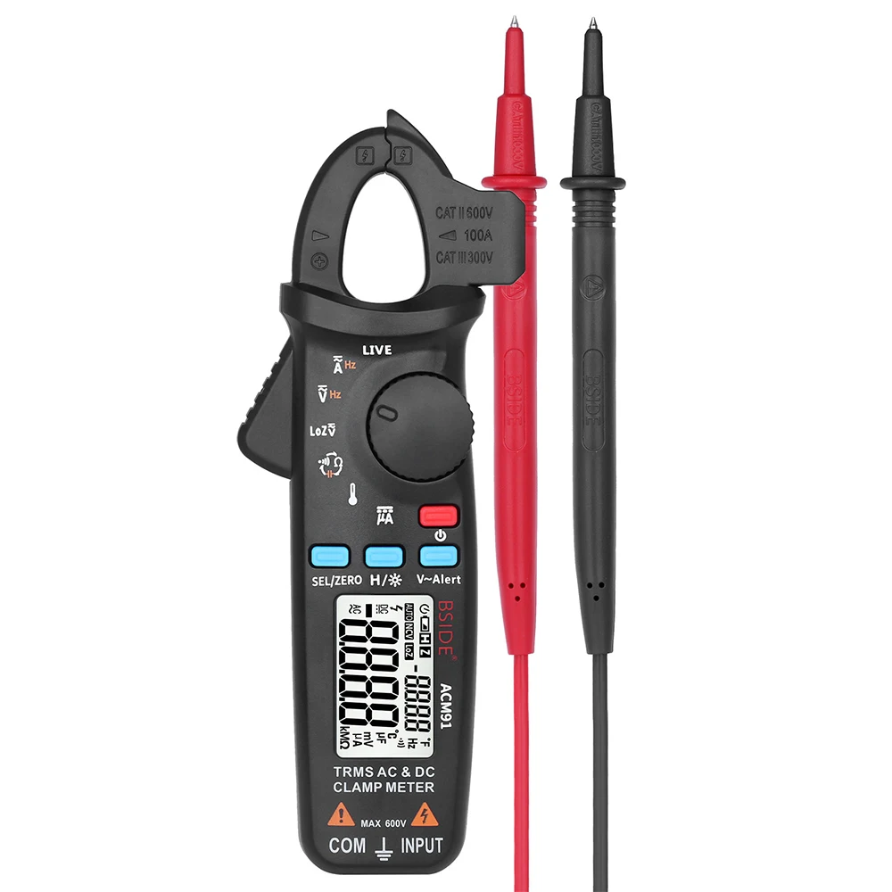 ACM91 Digital Clamp Meter AC DC Current True RMS Auto Range Live Check NCV Temp Frequency Capacitor Hz Tester Multimeter | Инструменты
