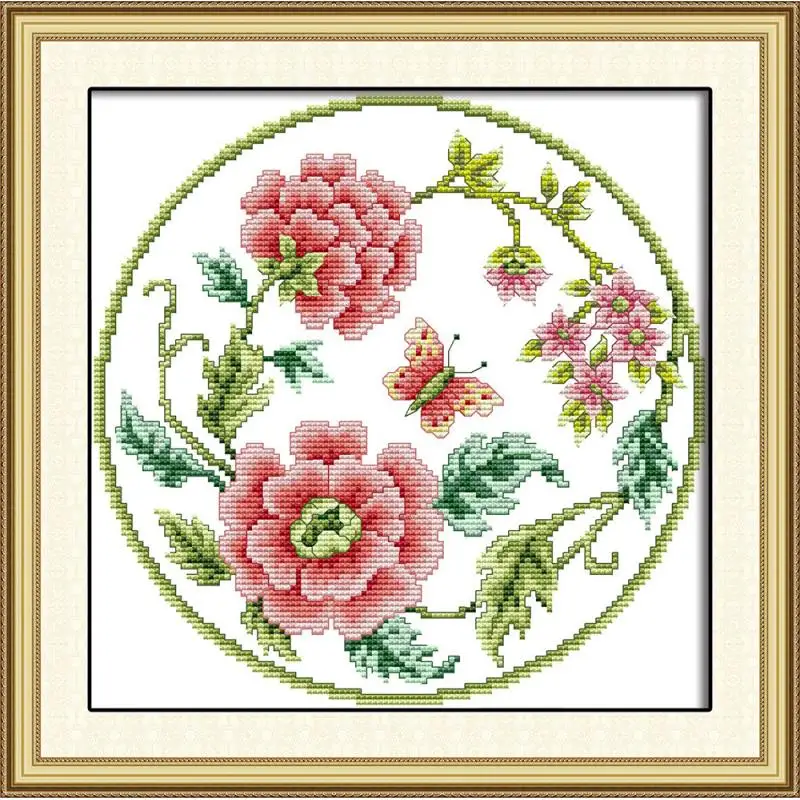 Набор для вышивки цветы в цветах 14 шт.|cross stitch dmc|cross setstitching kit cross |
