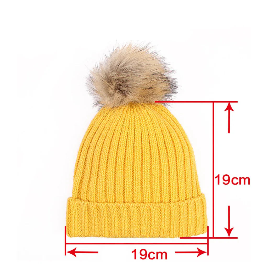 Вязаная вязаная шерстяная шапка для новорожденных мальчиков и девочек шапочка с