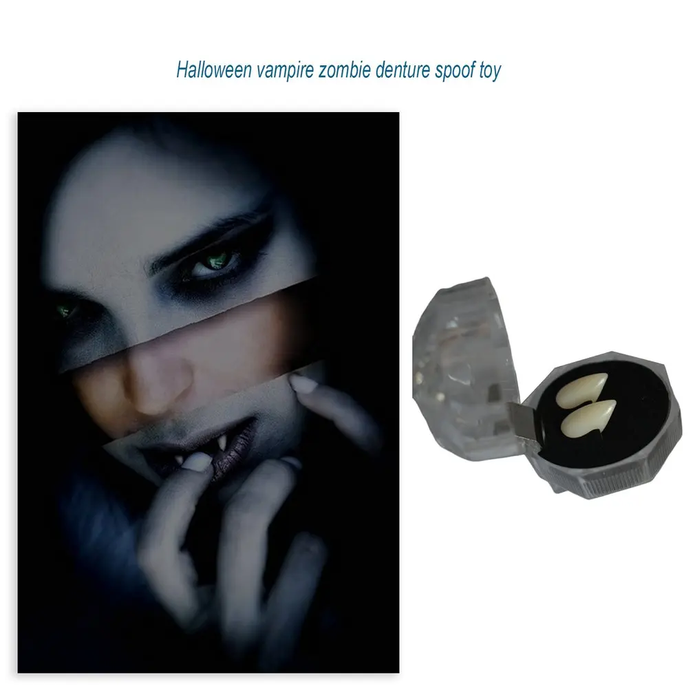 2 шт. Косплей Хэллоуин зубные протезы зомби вампир зубы Призрак Дьявол клыки