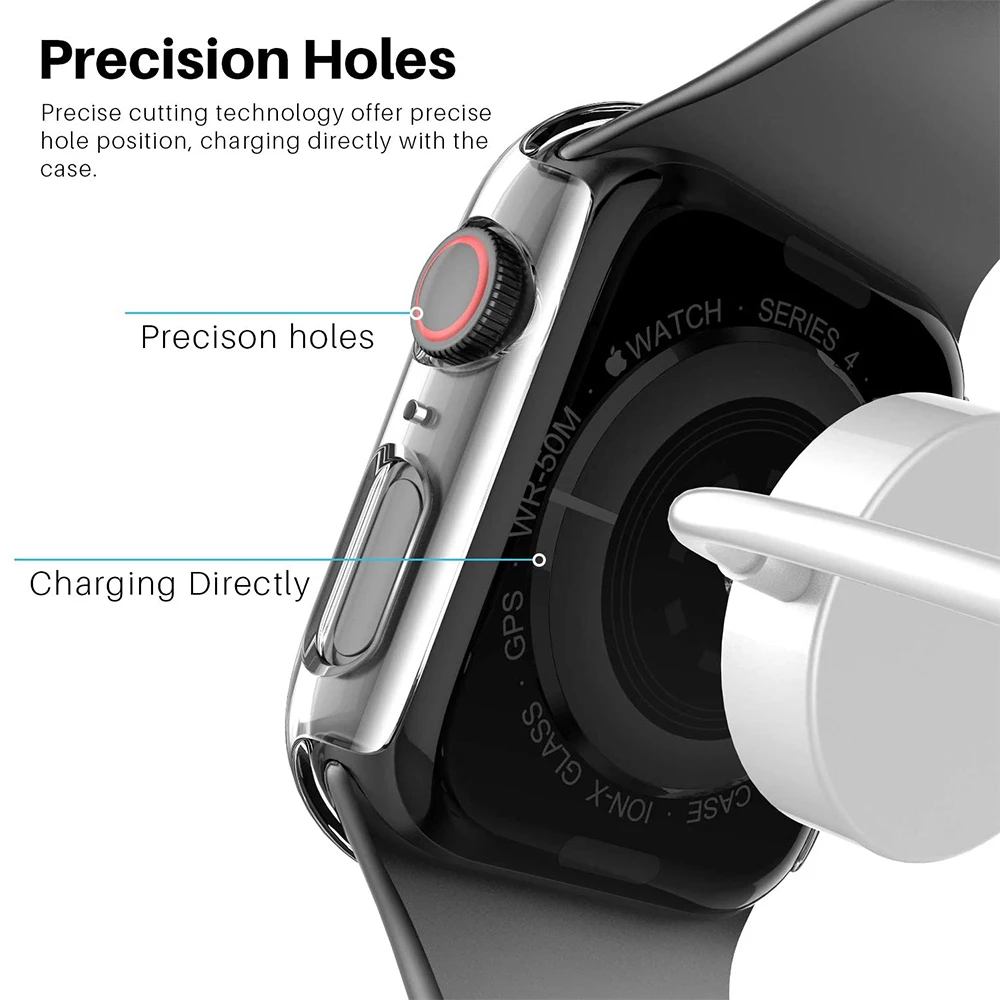 Защитный чехол для Apple Watch Series 6 5 4 3 2 SE iWatch 38 мм 40 42 44 | Наручные часы