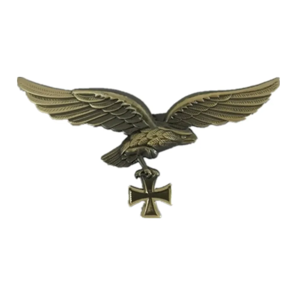 

WWII WW2 German Cap Badge Cross Eagle Pin Brooches Denim Shirt Collar Insignia Peugeot Mark Decoration
