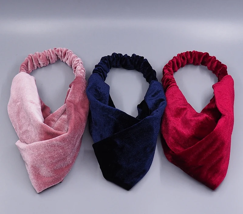 

Fashion Women Head Bands Solid Velvet Casual Hairbands Female Hair Accessories For Washing Face Makeup Sports