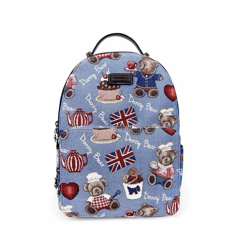 Women's Backpacks Funny Bears Printed Canvas School Bags for Teenage Girls Travel Shoulder Bag Mochila Feminina Bolsas