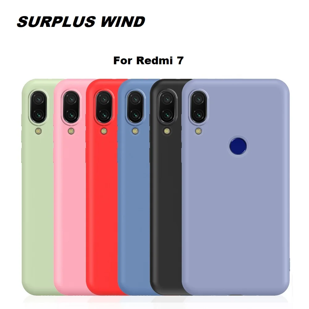 Мягкий чехол из жидкого силикона для телефона XiaoMi Redmi 7 7A противоударный 6Pro 6A 6 5Plus |