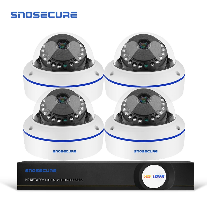 Система видеонаблюдения SNOSECURE H.265 инфракрасная купольная IP-камера безопасности 4