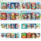 Бриллиантовый рисунок Рождество поздравительные открытки Полный Круглый 5D праздничные открытки наборы для рисования 