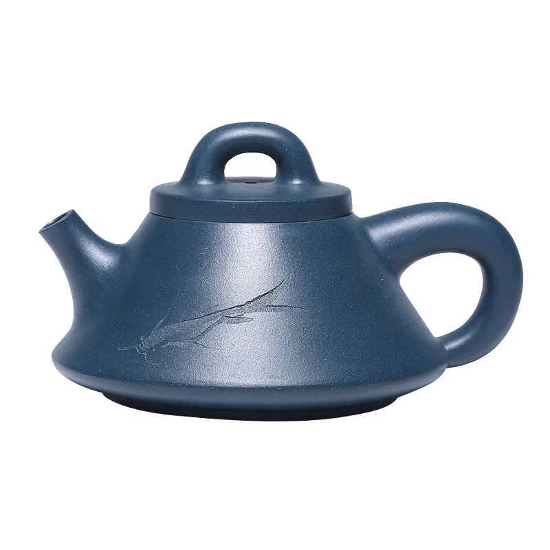 

Pottery Teapot Famous Pure Manual Yixing Ding Shu Zhenyuan Mine Azure Mud Lu Gu Teapot 260 Milliliter Infusion Of Tea Teapot