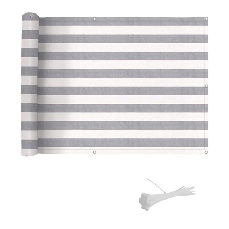 

Balcony Privacy Screen Cover Mesh Windscreen UV Protection Weather-Resistance with Cable Ties