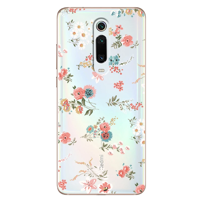 

Flower Phone Cases Silicone Soft Back Cover Shell For Xiaomi A3 Mi 9 CC9 CC9E CC9Pro Redmi Note 7 7S 8 10 pro 8 T Funda