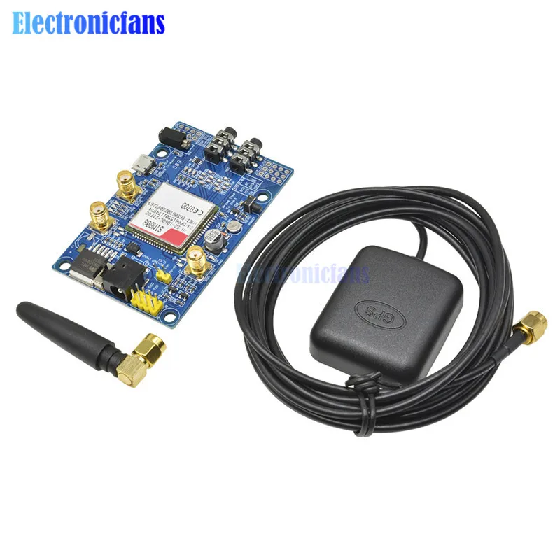 Модуль SIM808 GSM GPRS GPS макетная плата SMA с антенной для Arduino|development board|gsm gprssma sma |