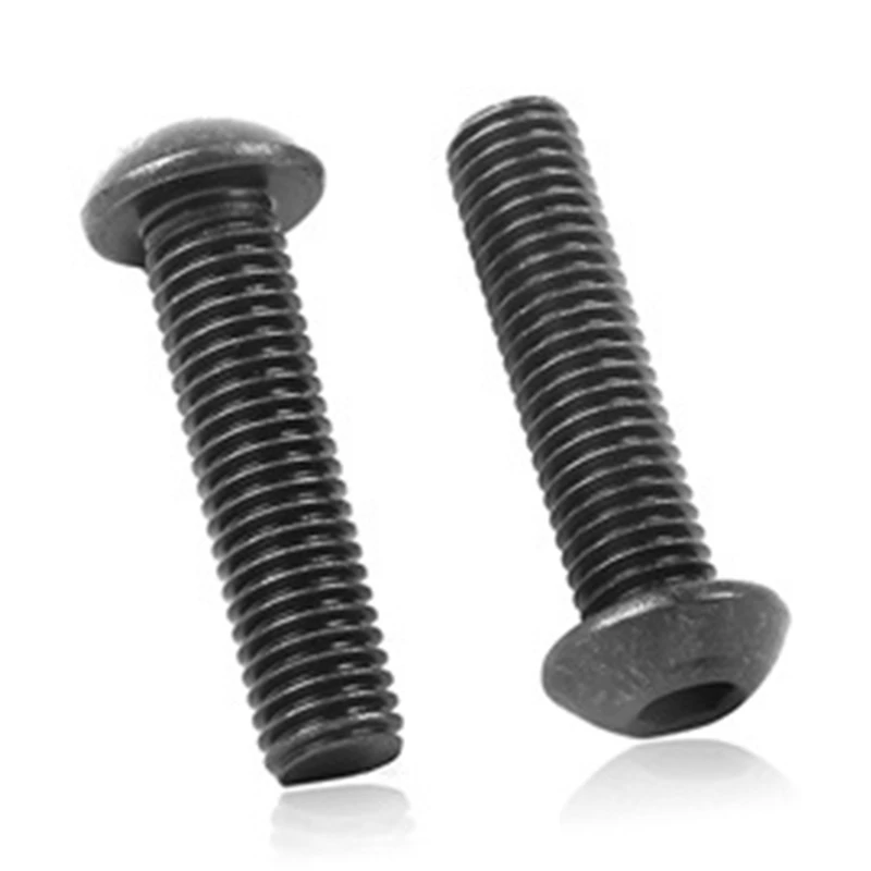 

10pcs Grade10.9 Carbon Steel Button Round Head Screw M3 Hex Socket Round Mushroom Hexagon Socket Button Head Screw Bolt