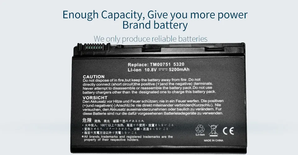 4400mah лаптоп с Батарея для ACER Extensa 5210 5220 5230 5420 5610 5620 5630 7220 7620 для TravelMate 5320 5520 5530 5710 GRAPE32