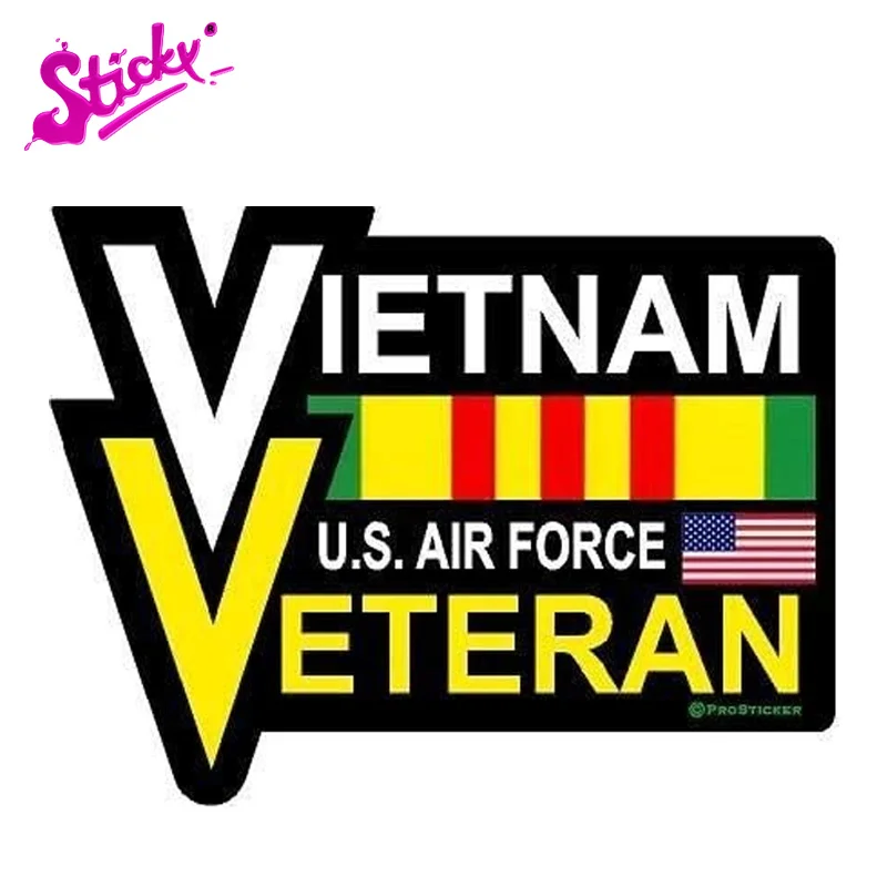 

American Pride Series Vietnam Veteran Badge Brand Car Sticker Decal Decor Motorcycle Off-road Laptop Trunk Guitar PVC Vinyl