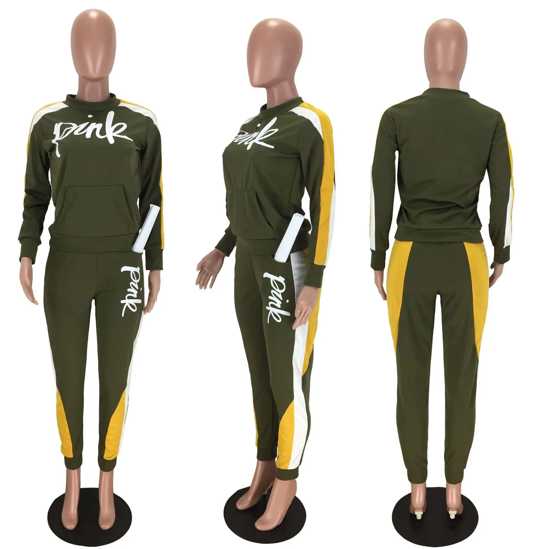 Осенний Камуфляжный мягкий Повседневный сексуальный комплект 2019 с круглым