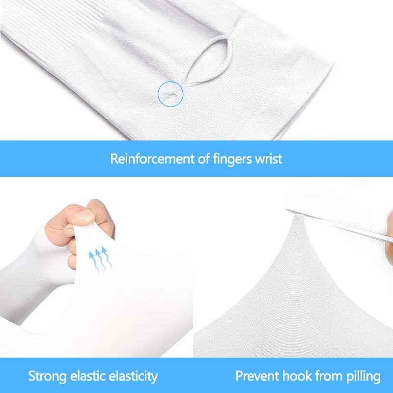 

1Pair Unisex Long Gloves Sun UV Hand Protector Cover Ice Silk Sunscreen Arm Sleeves Outdoor Riding Arm Sleeves TSLM1