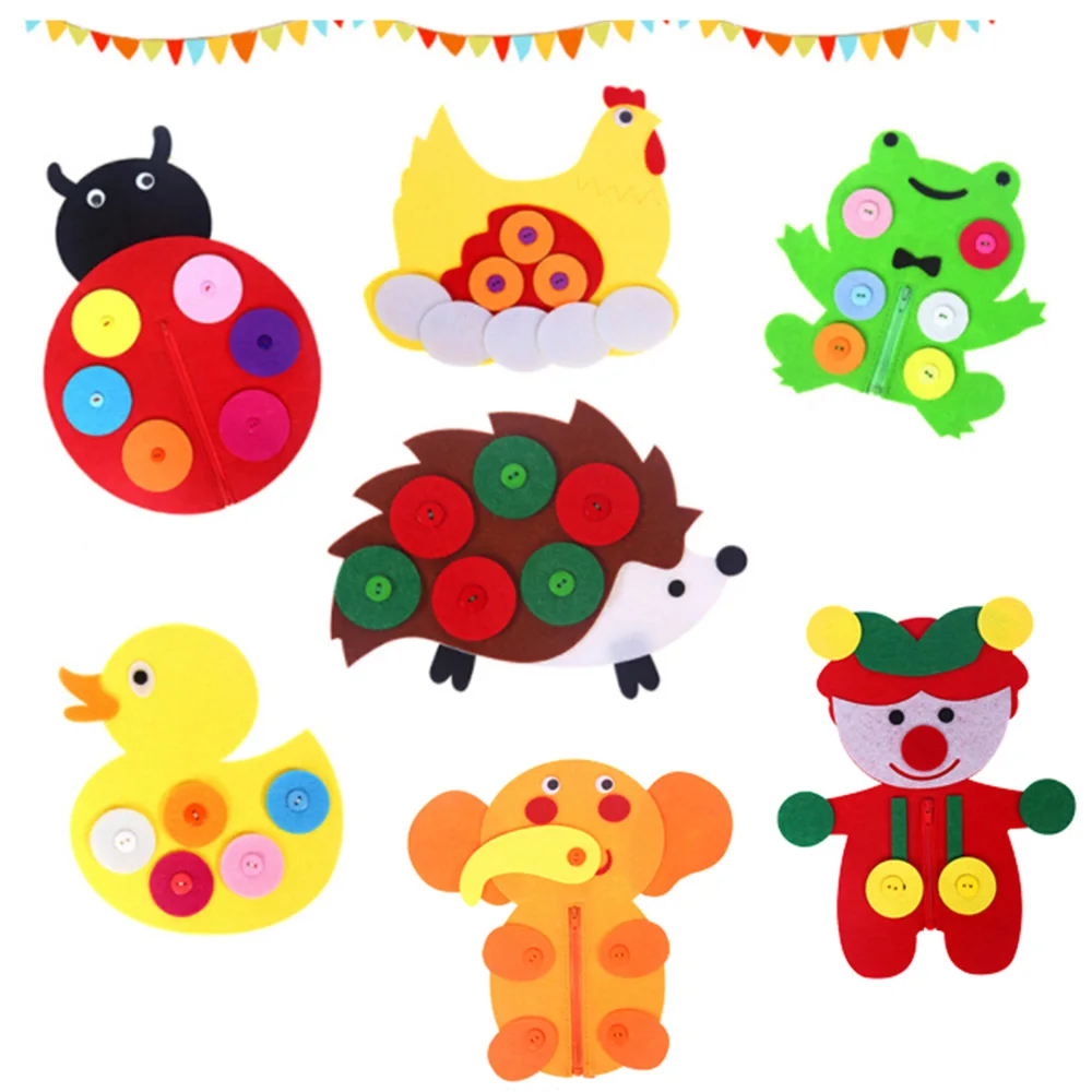 Нетканые кнопки Детские развивающие игрушки на молнии Обучающие для детского