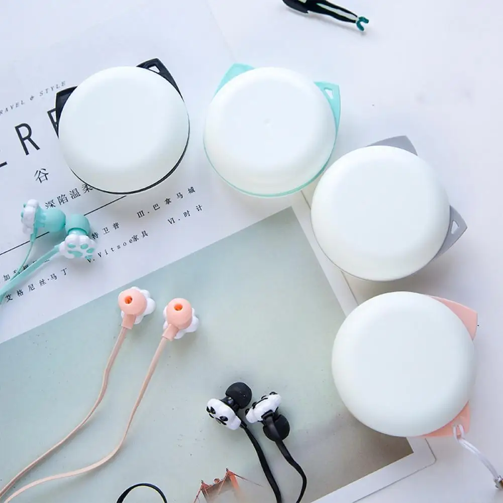 

New creative cartoon cute cat's claw 3.5 mm jack wired In-Ear phone Headset Headset wired sports Headset music Headset