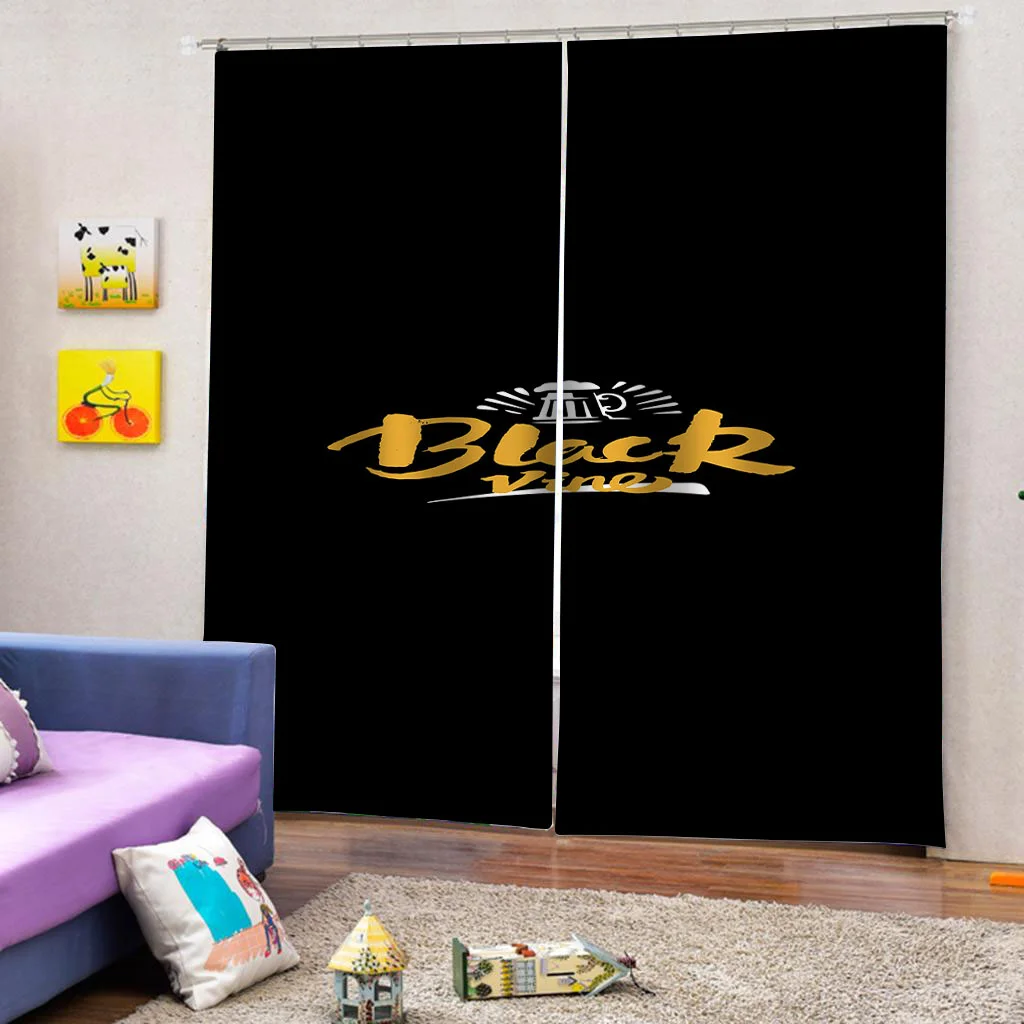 ?? 黒暗幕窓リビングルームのベッドルームの3Dカーテンブラインド看板のデザインカーテン
