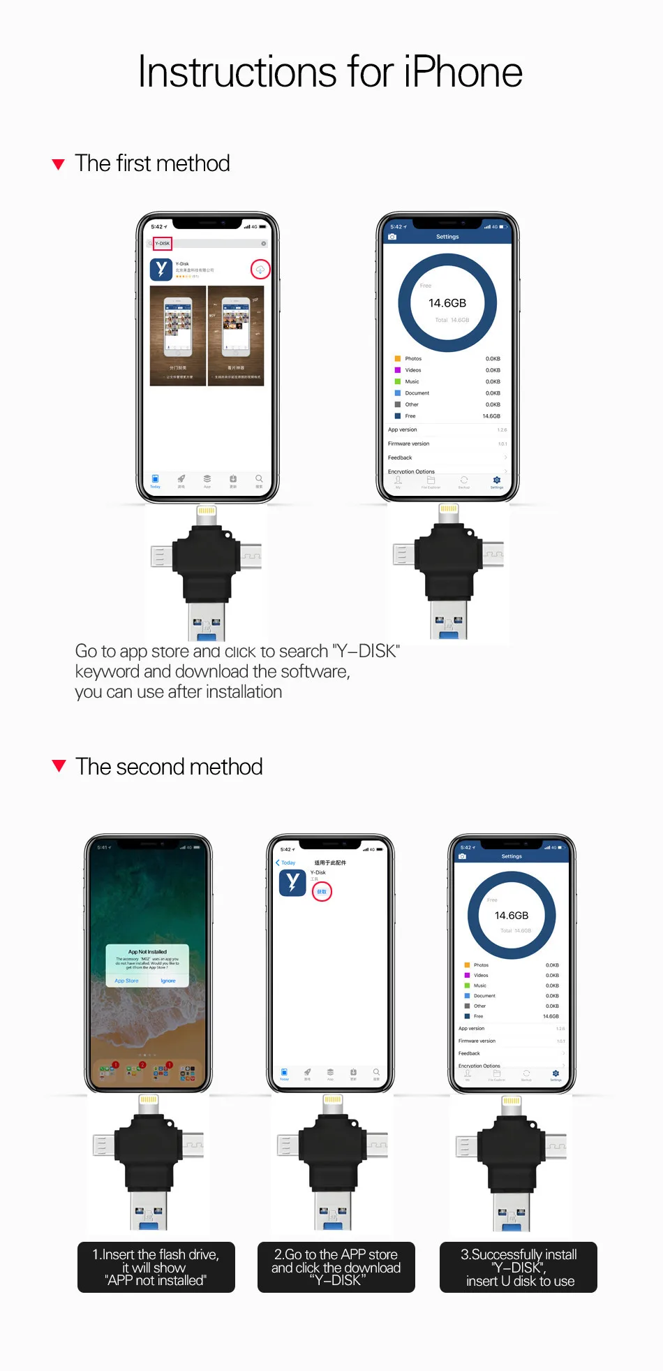 BRU 4 в 1 картридер для iPhone5 6s 7Plus 8X MicroSD TF карта памяти для iPad Macbook type-c Android телефон OTG адаптер