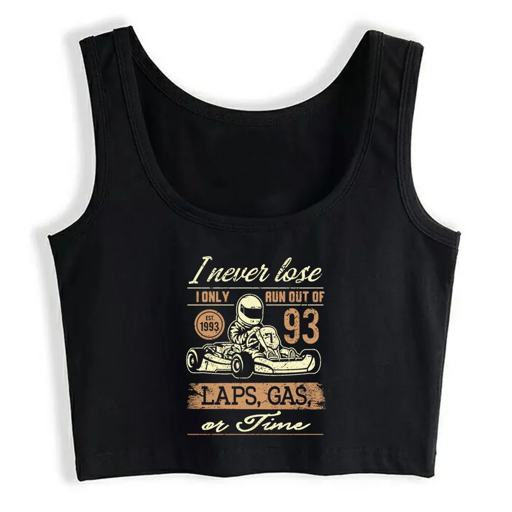 

Crop Top Women Go Kart 1993 Harajuku Tank Top Women Funny Women Clothes