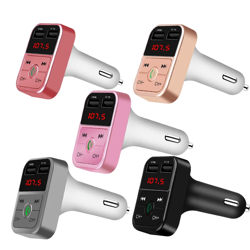 Kebidu TF Card U Disk AUX FM Transmitter Bluetooth 4.2 Handsfree Car Kit MP3 Player With Microphone 2.1A Dual USB Charger | Автомобили и