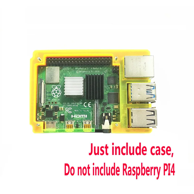 Raspberry Pi 4 Модель B чехол Красочный Радужный акрил чехол для 4B с охлаждающим вентилятором