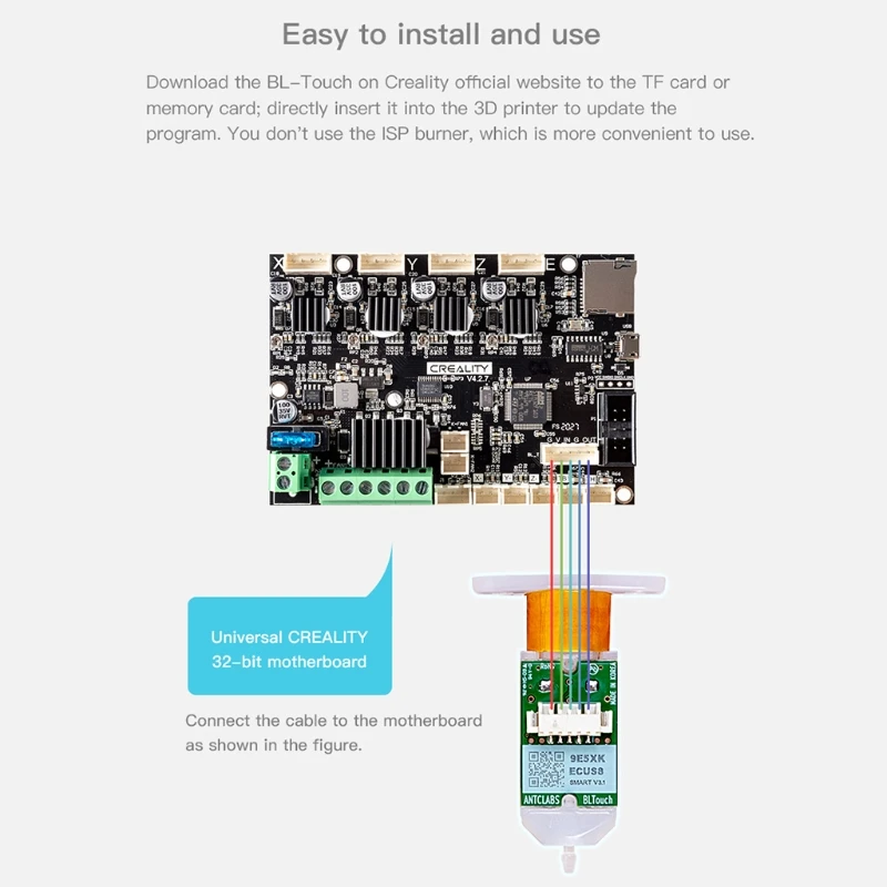 

3D Printer Creality BL Touch V3.1 Upgraded Auto Bed Leveling Sensor Kit,For Ender-3,Ender-5/5S/5PRO,Ender-6,CR-10,BT-TOUCH