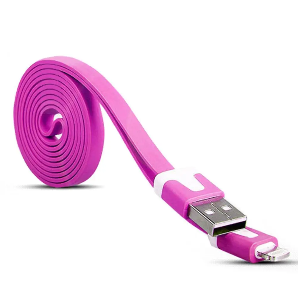 1 м плоский USB кабель для зарядки и синхронизации данных iPhone 5S/6|Кабели USB| |