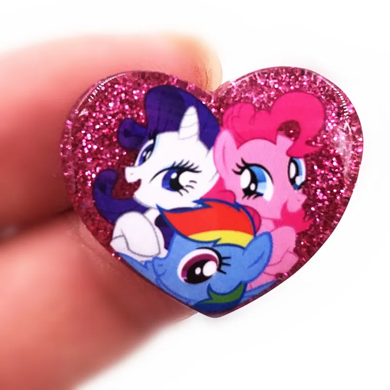 100 шт. оптовая продажа смешанных мультяшных персонажей My Little Poni Animal Horse Icon