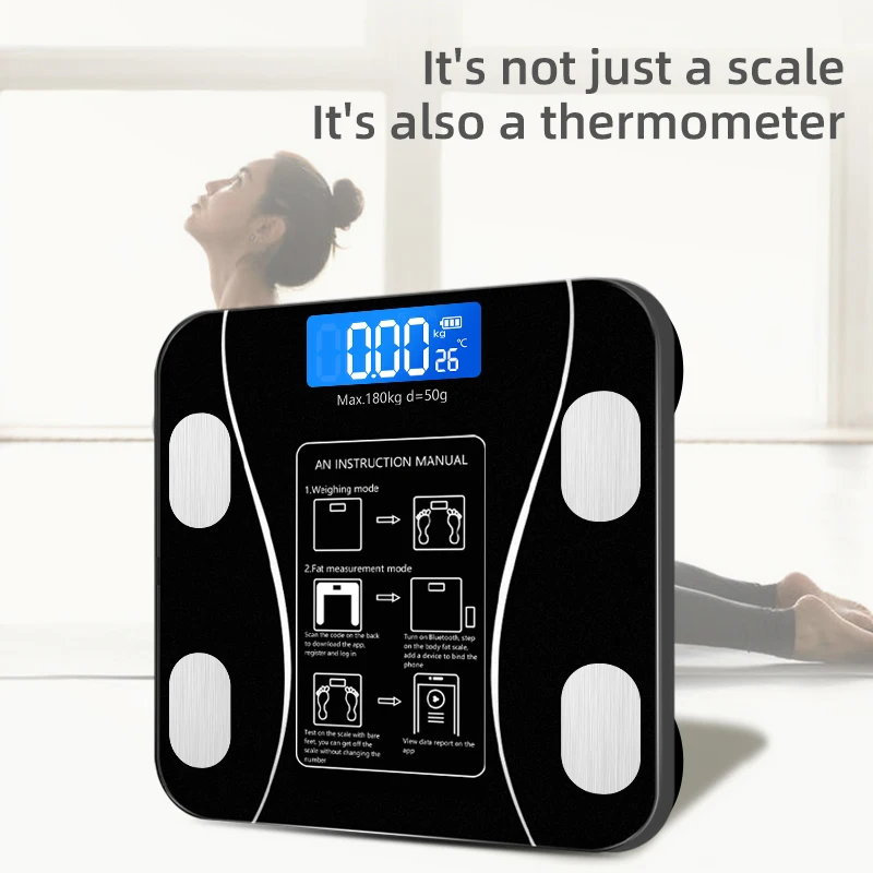 Умные весы измерения жира тела соединение Bluetooth App электронный Вес анализатор