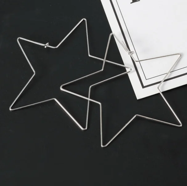 Женские серьги-гвоздики в виде большой звезды | Украшения и аксессуары