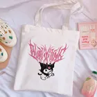 Женская Холщовая Сумка большого объема Y2k с принтом, милая летняя сумочка на плечо в стиле Ins и колледжа в стиле Харадзюку, в стиле ольччан