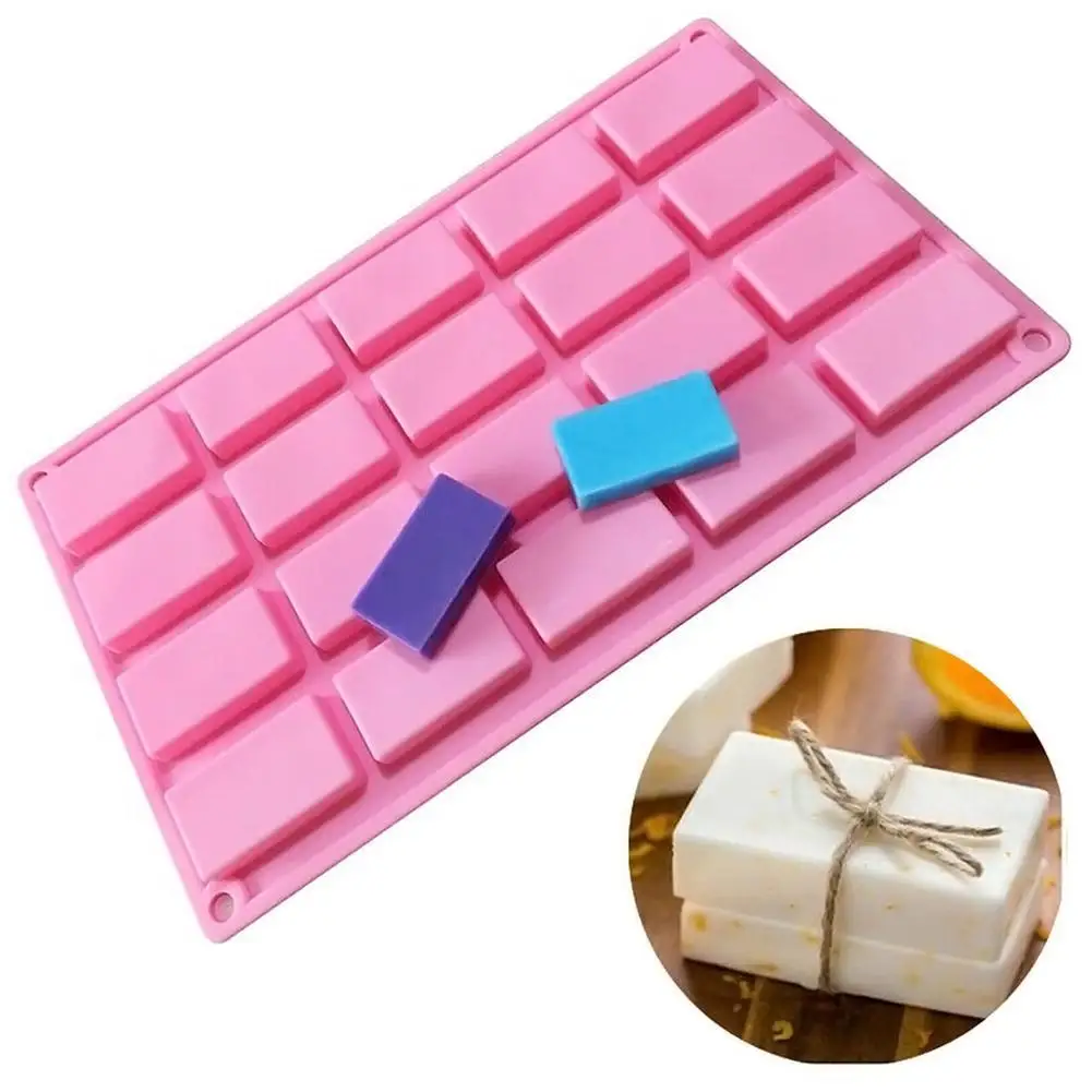 Прямоугольная форма для мастики шоколадных конфет 20 отверстий силиконовая