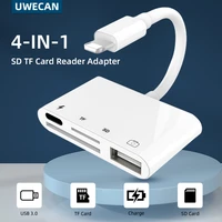 for iphone usb otg adapter tfsd camera card reader connector lighting otg adapter cable for iphone ipad