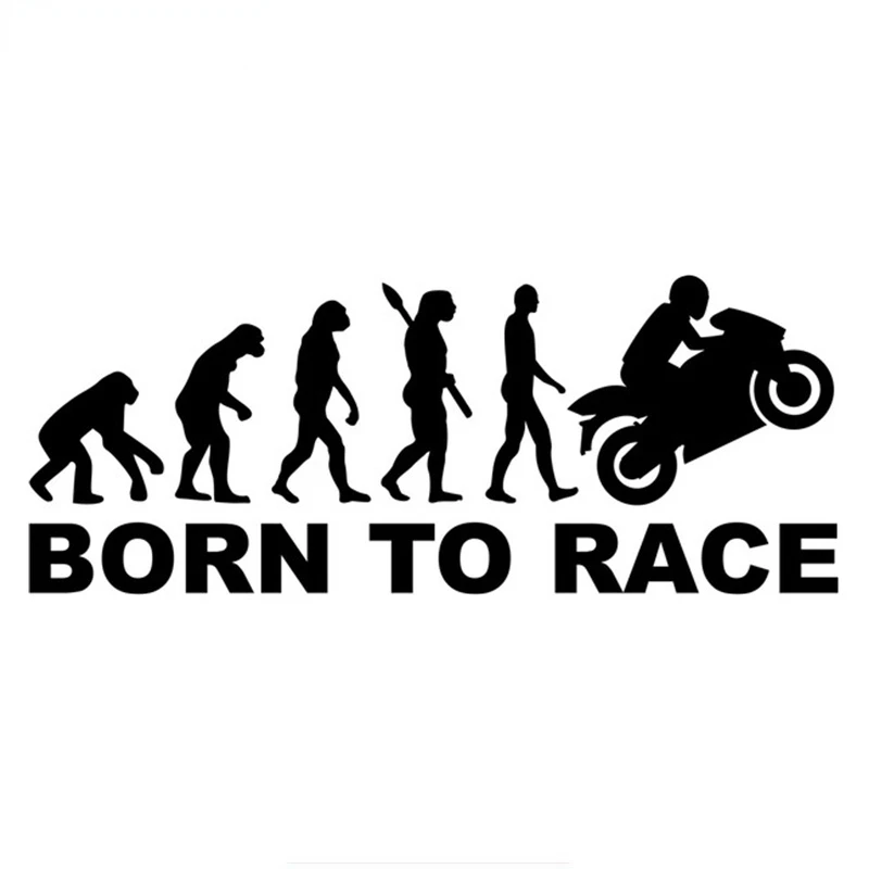 

Human Evolution Biker Race Car Stickers Funny Sticker Auto Decals 30cm*12cm